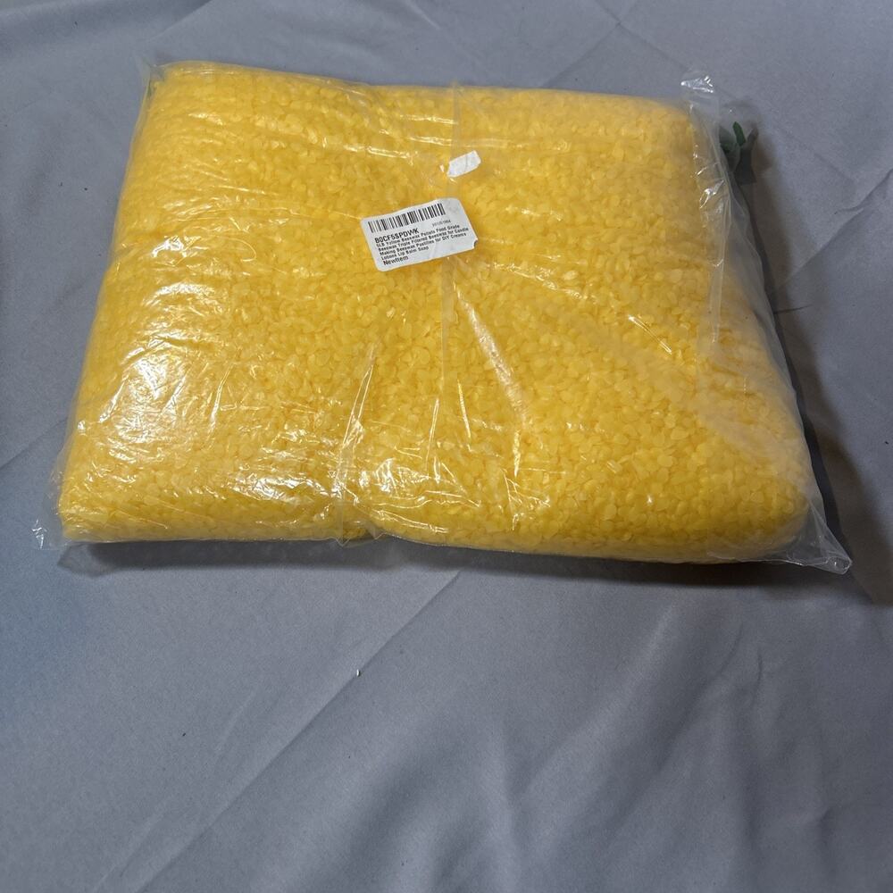 5 lb Bright Yellow Beeswax Pellets Food Grade Candle Soap Lip Balm DIY